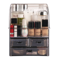 MOOCHI Professional Cosmetic Makeup Organizer Dust Water Proof Cosmetics Storage Display Case with Drawers