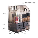MOOCHI Professional Cosmetic Makeup Organizer Dust Water Proof Cosmetics Storage Display Case with Drawers